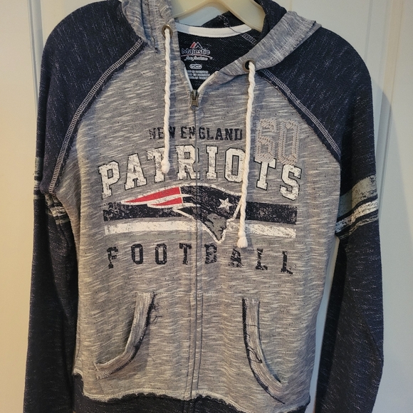 Majestic Ladies Patriots Zip Hoodie - Picture 2 of 5